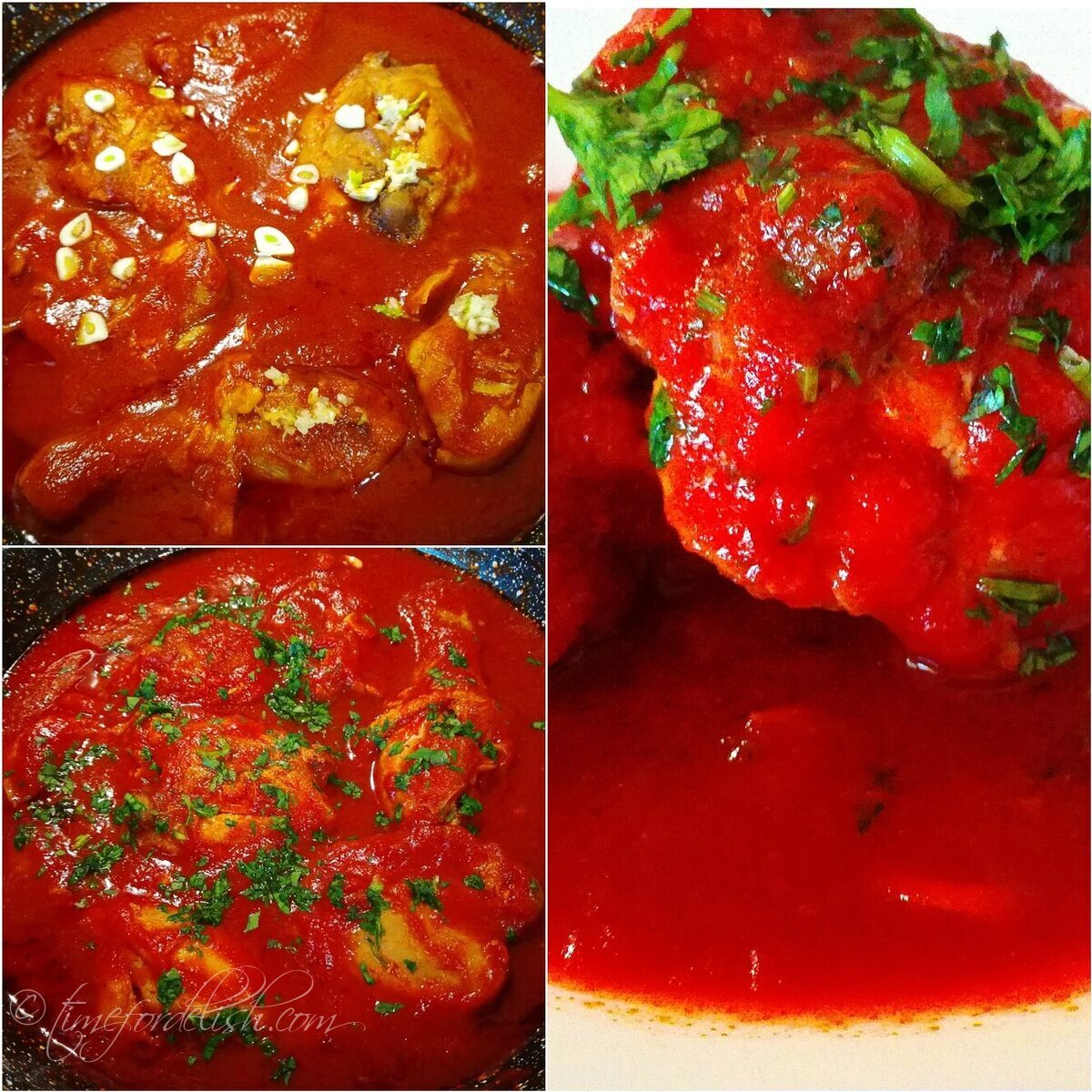 chicken tomato sauce with garlic