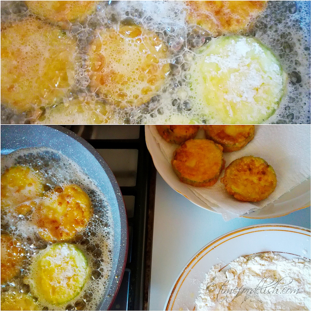 frying courgettes