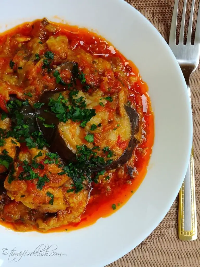 Eggplant Pork & Tomato Stew