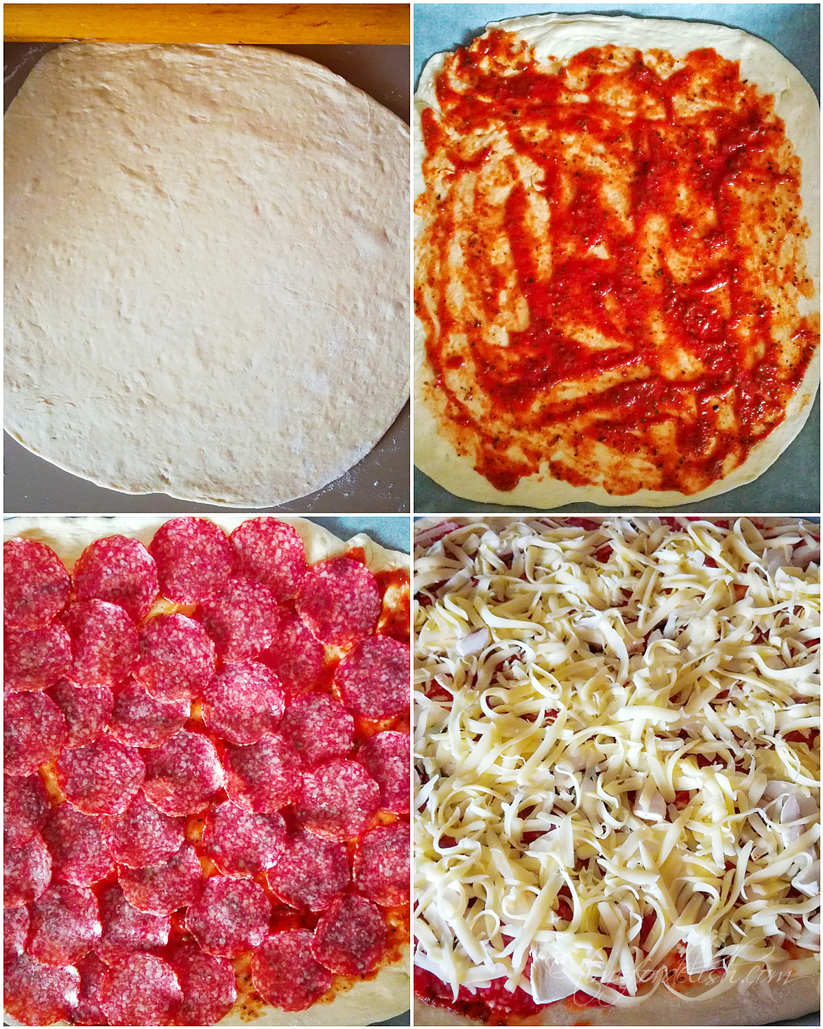 how to make pizza with salami