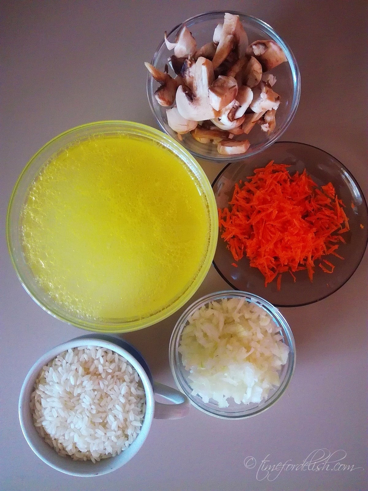 image of rice pilaf ingredients