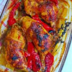 image of oven baked chicken legs
