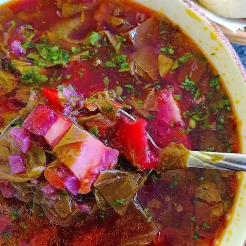 red orach soup (ciorba de loboda)